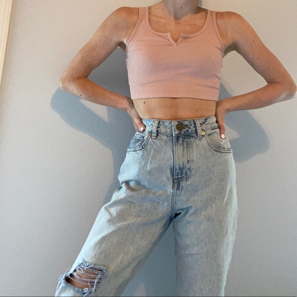 ASOS Recycled Mom Jean in Light Wash